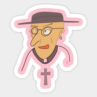 Mister the priest Sticker